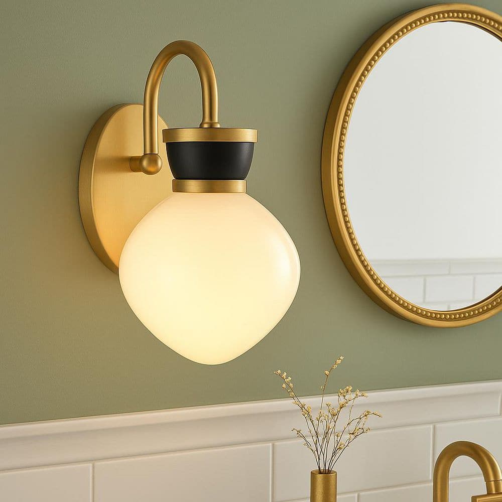 Lucy 6.0 in. 1 Light Lacquered Brass Vanity Light price history on PriceWatchPro