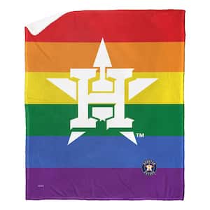 MLB Astros Pride Series Silk Touch Sherpa Multicolor Throw