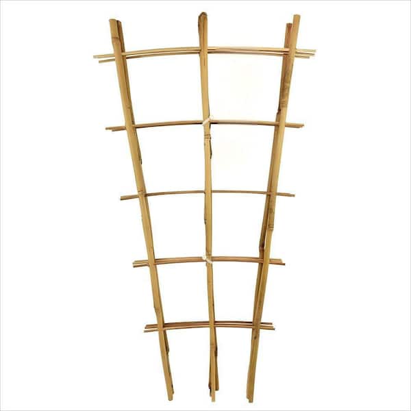 13 in. W x 24 in. H Natural Bamboo Trellis, Garden Ladder Trellis for Climbing Plants, Vegetables and Pots (3-Pack)