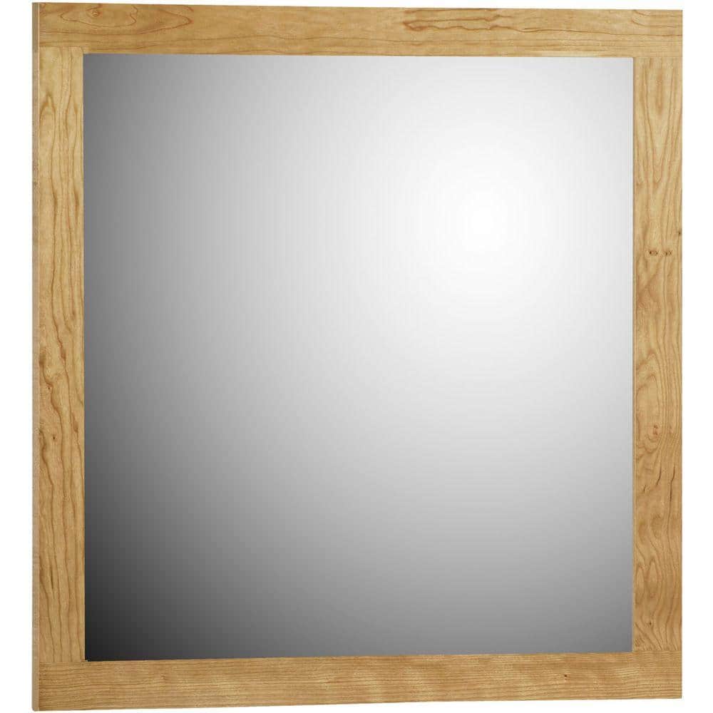 Shaker 30 in. W x .75 in. D x 32 in. H Framed Mirror in Natural Alder price history on PriceWatchPro