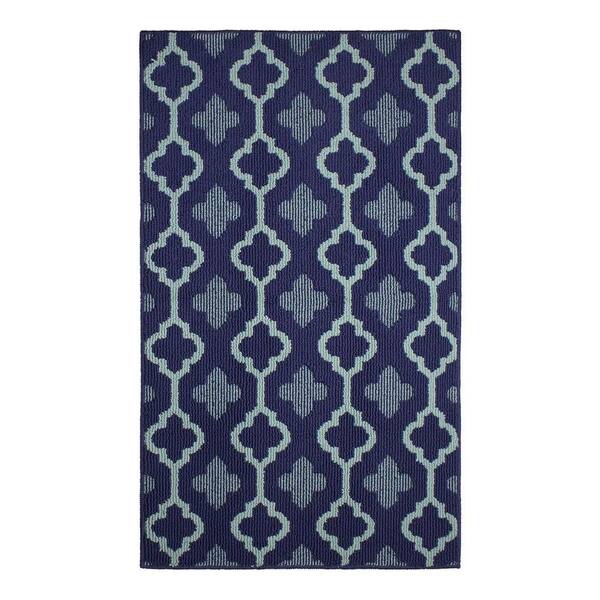 Jean Pierre Yapi Navy 2 ft. x 4 ft. Area Rug