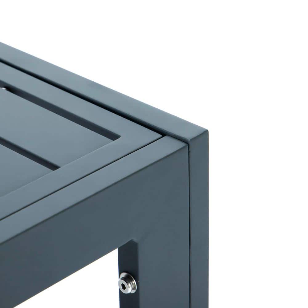 Chelsea Black Aluminum Outdoor Patio Coffee Table