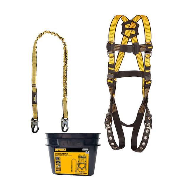 DEWALT Fall Protection Compliance Kit with, D1000 Harness, 5 Point Adjustment with Pass-Thru Chest and Tongue Buckle Legs