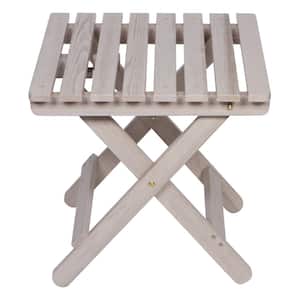 Adirondack Graystone Square Wood Outdoor Side Folding Table