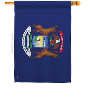 2.5 ft. x 4 ft. Polyester Michigan States 2-Sided House Flag Regional Decorative Horizontal Flags