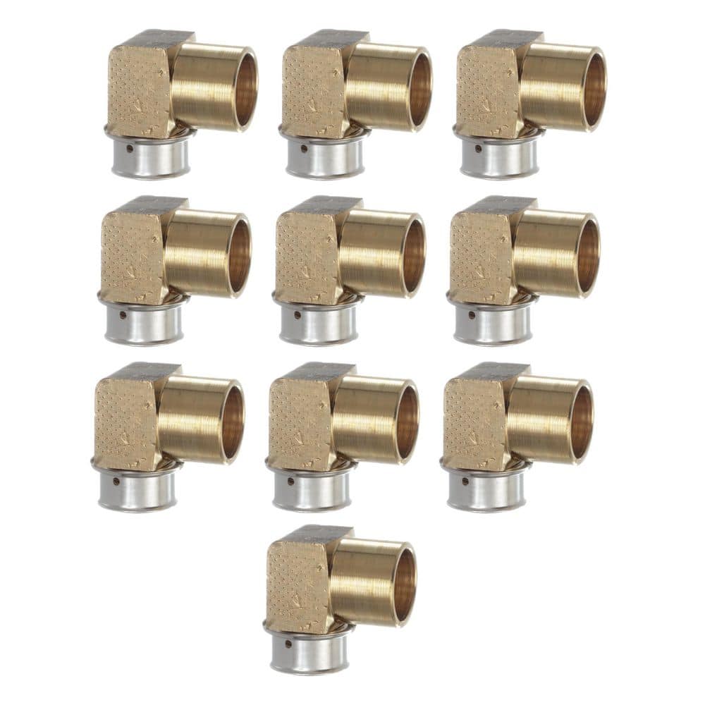PureFlow 3/4 in. Press x 3/4 in. Crimp Zero Lead Bronze 90° Elbow (10-pack) price history on PriceWatchPro