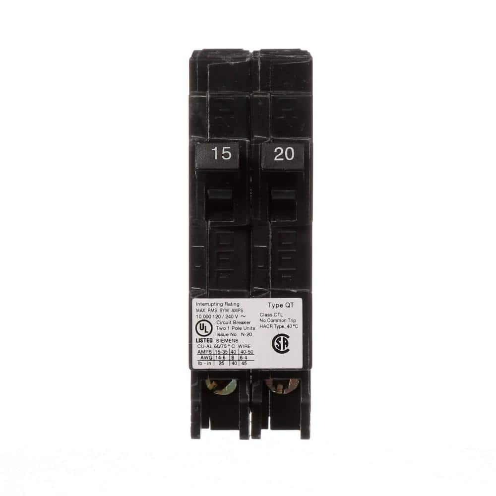 UPC 783643148253 product image for 15/20 Amp Tandem Single-Pole Type QT Circuit Breaker | upcitemdb.com