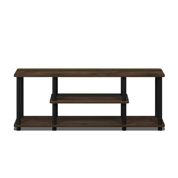 Oak Furinno Turn-N-Tube No Tools 3D 3-Tier Entertainment TV Stands 