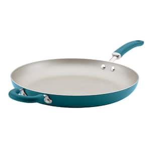 Create Delicious 14 .5-Inch Aluminum Nonstick Induction Frying Pan, Teal Shimmer
