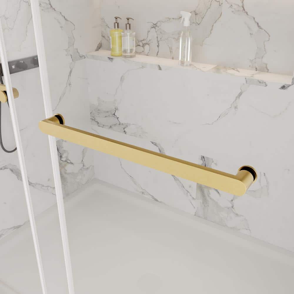 Concord Gold Frameless Sliding Shower Door with Tempered Glass