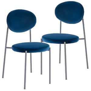 Euston Navy Blue Velvet Dining Chair Set of 2