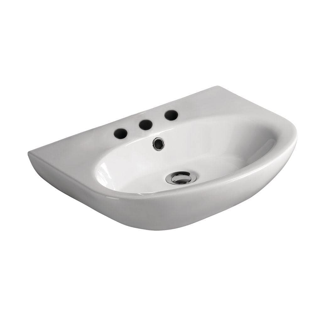 Barclay Products Infinity Wall Hung Bathroom Sink In White 4 328wh The Home Depot