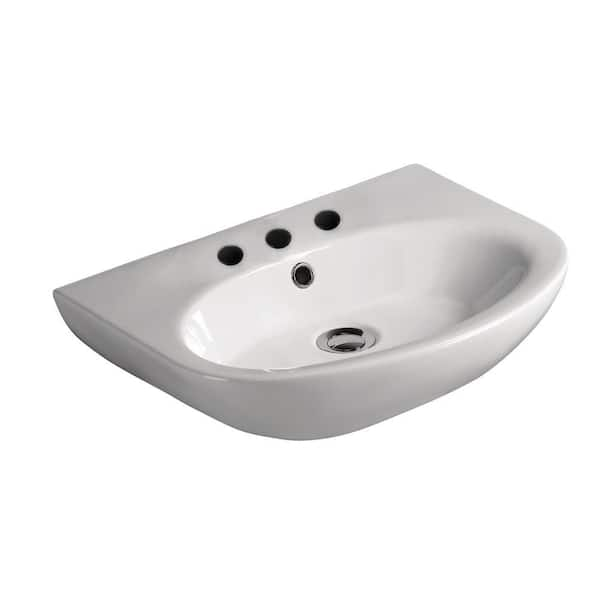 Barclay Products Infinity Wall-Hung Bathroom Sink in White