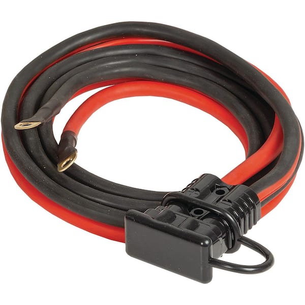 Replacement 7.5 Foot Battery-Side Booster Cables with Black Quick Connect