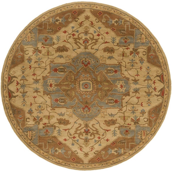 Artistic Weavers Demetrios Mocha 10 ft. x 10 ft. Indoor Round Area Rug