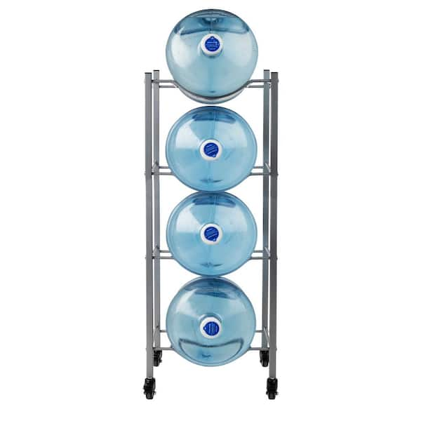 Heavy Duty Jug Holder Water Bottle Storage Rack, 4-Tier 5-Tier