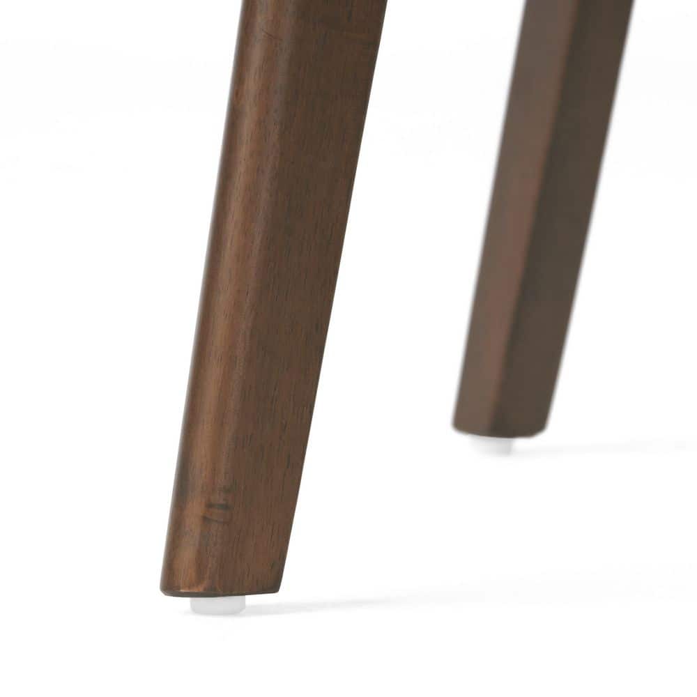 Mint Upholstered Side Chair with Natural Walnut Frame, Set of 2