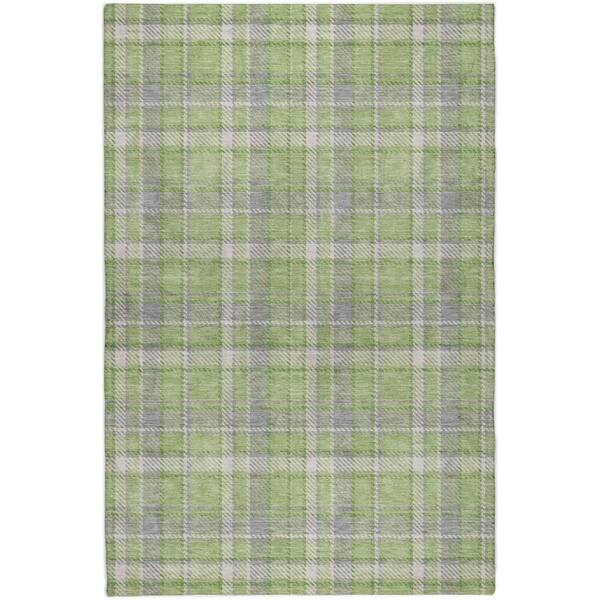 Dream Shag Premium Machine Washable Abstract ADS563 Green 9 ft. x 12 ft. Area Rug