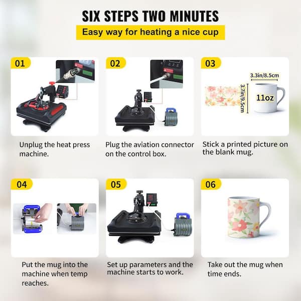 Mug Press Heat Press authentic Easy Sublimation Lightweight