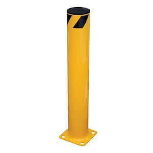 36 in. X 5.5 in. Yellow Steel Pipe Safety Bollard