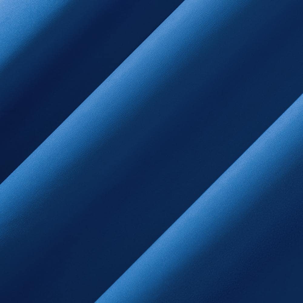 Classic Blue Polyester Blackout Grommet Window Panels for Kids