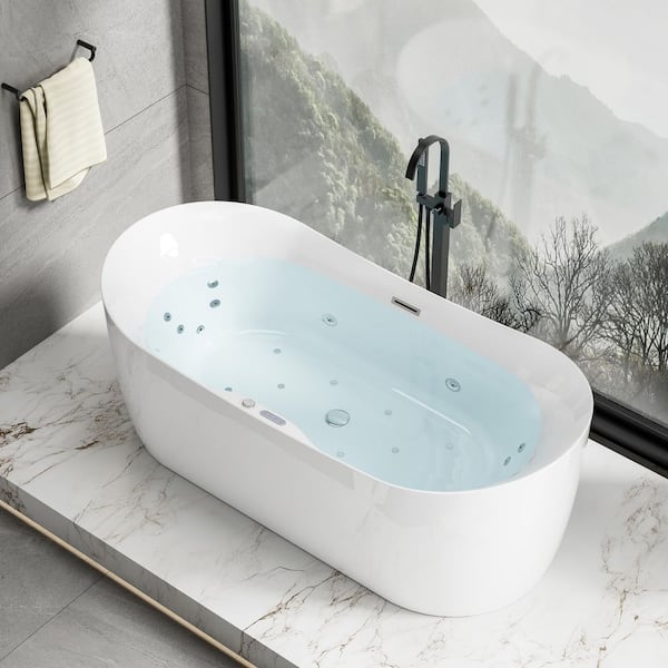 WELLFOR ZEN 39 in. x 39 in. Pure Acrylic Square Japanese Soaking