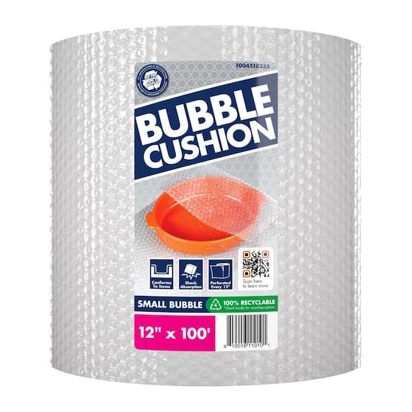 Pratt Retail Specialties 12 in. x 100 ft. L Clear Perforated Bubble Cushion