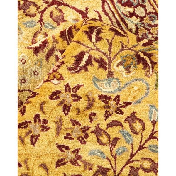 Mogul Yellow 5 ft. x 8 ft. Oriental Wool Indoor Area Rug