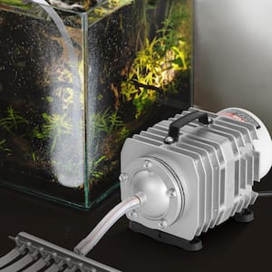 Electromagnetic Commercial Air Pump 50 Watt 1110 GPH Hydroponic Air Pump for Aquarium Fish Tank Pond&Hydroponics Systems