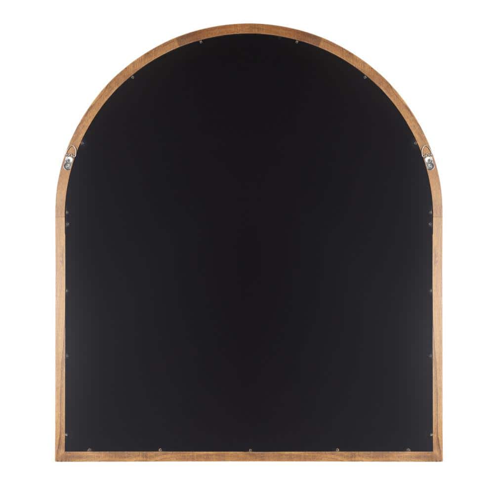 Rustic Brown Medium Wood Arch Wall Mirror