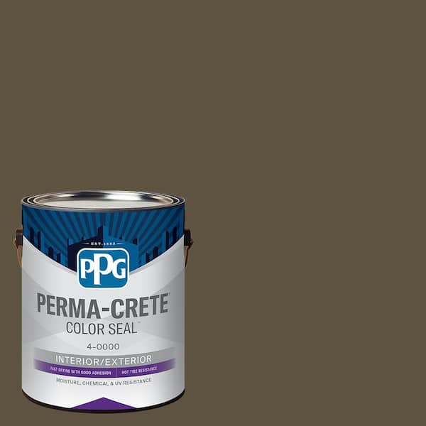 Color Seal 1 gal. PPG1024-7 Friar's Brown Satin Interior/Exterior Concrete Stain