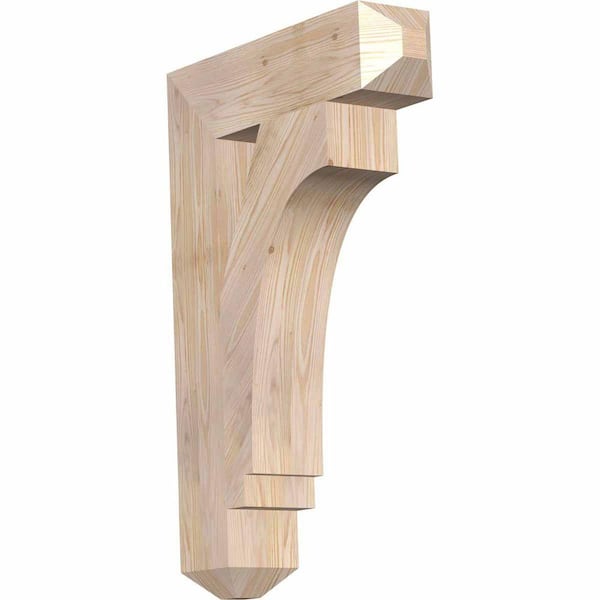 Ekena Millwork 5.5 in. x 36 in. x 24 in. Douglas Fir Imperial Craftsman Smooth Bracket
