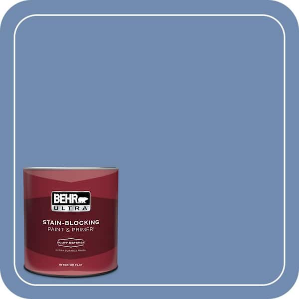 BEHR ULTRA 1 qt. #590D-5 Windsurf Blue Extra Durable Flat Interior Paint & Primer