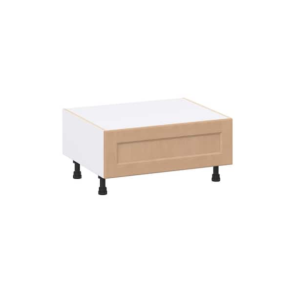 Lakewood 30 in. W x 24.5 in. D x 14.5 in. H Assembled Shaker Window Seat Bench Base Kitchen Cabinet in Sugar Cookie