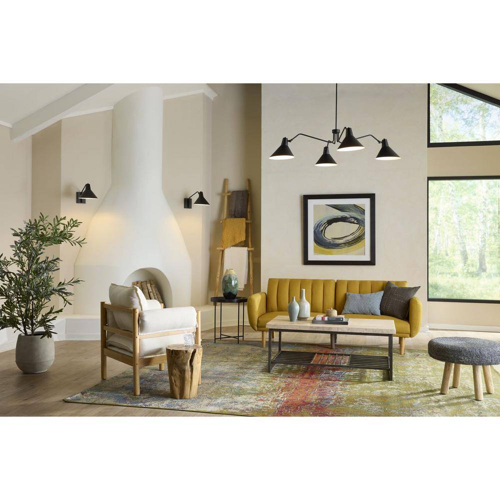 Trimble Matte Black Mid-Century Modern Chandelier