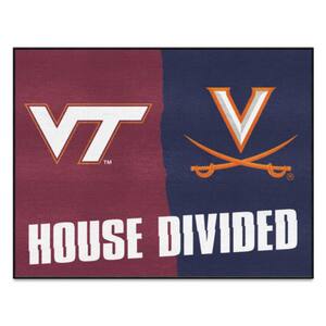 NCAA Virginia Tech/Virginia House Divided 3 ft. x 4 ft. Area Rug