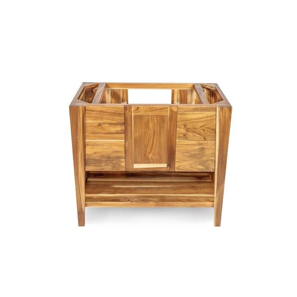 Significado 36 in. L Teak Vanity Cabinet Only in Natural Teak