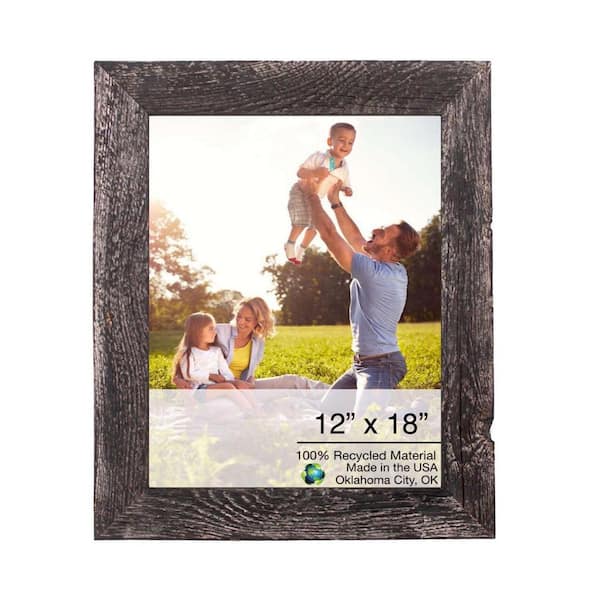 HomeRoots Victoria 12 in. W. x 18 in. Smoky Black Picture Frame