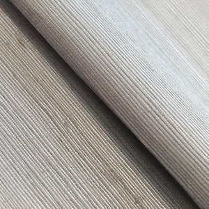 Sisal Gray on Silver Authentic Textured Grasscloth Handwoven Wallpaper, 72 sq. ft.
