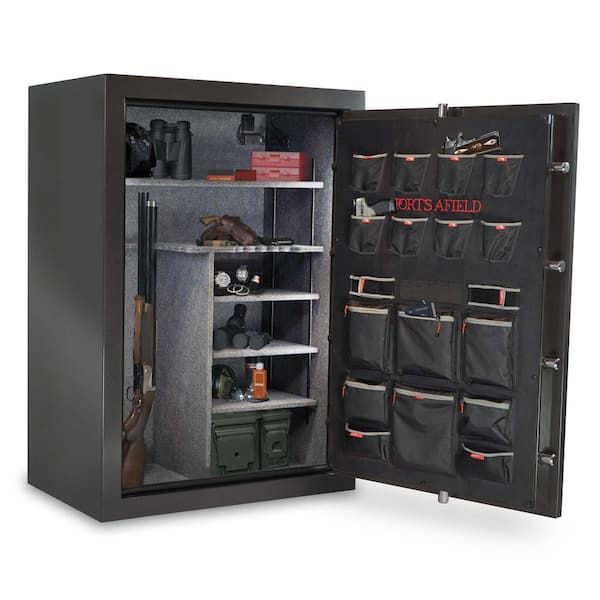 Haven 48-Gun Fire and Waterproof Electronic Lock Gun Safe, Metal Gray Gloss Metallic Finish