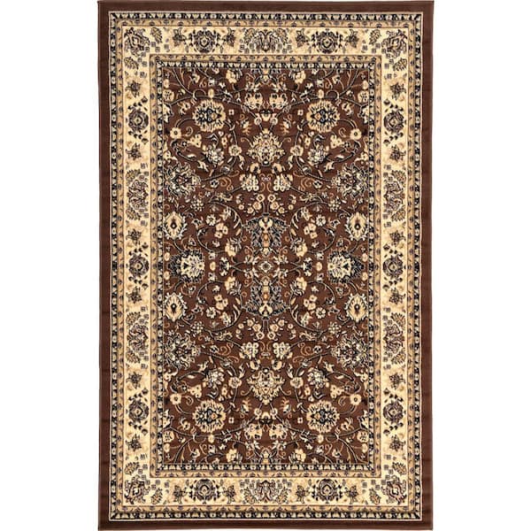 Unique Loom Sialk Hill Washington Brown 5' 0 x 8' 0 Area Rug