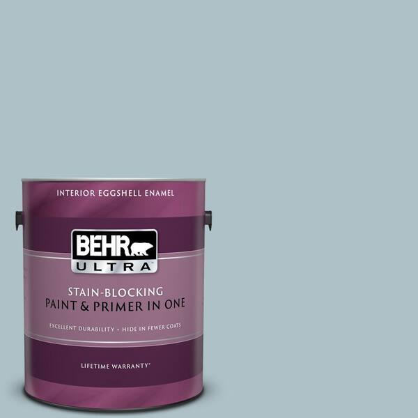 BEHR ULTRA 1 gal. #UL220-7 Ozone Eggshell Enamel Interior Paint and Primer in One