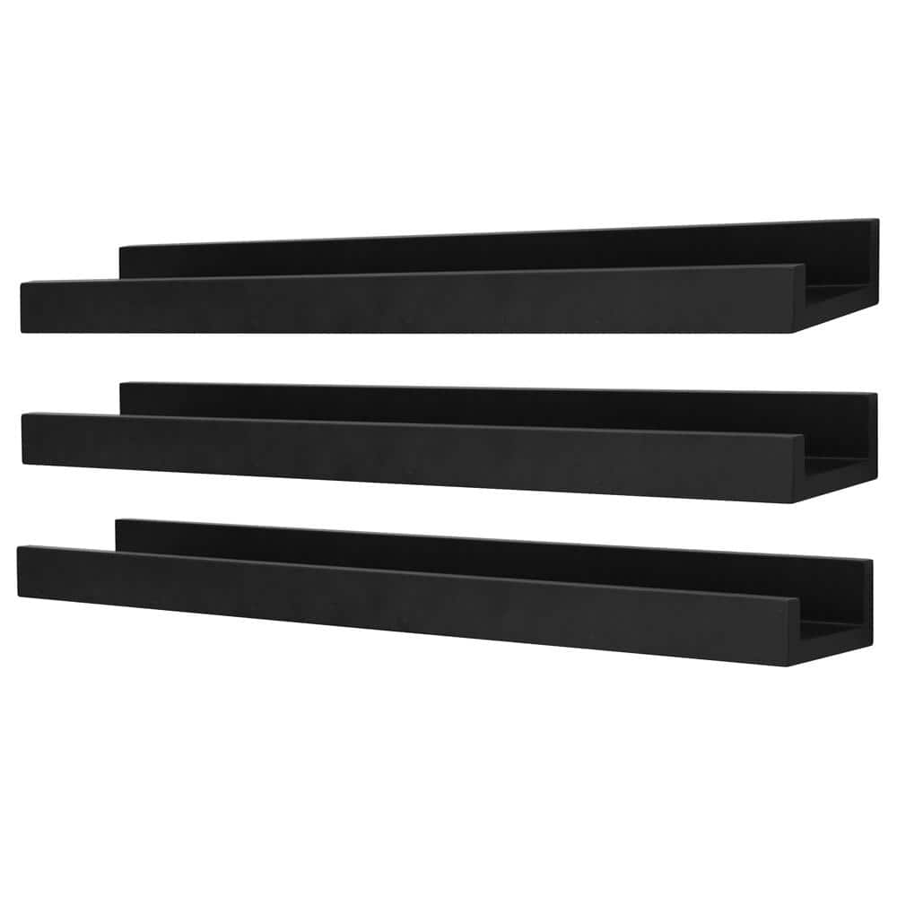 Kiera Grace Maine Wall Shelf - Black - 16 in