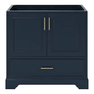 Stafford 36.75 in. W x 21.5 in. D x 34.5 in. H Bath Vanity Cabinet without Top in Midnight Blue