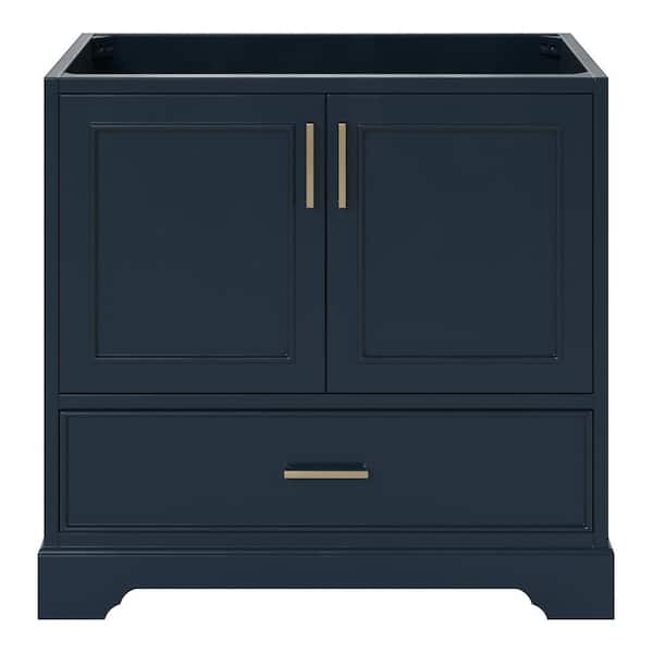 ARIEL Stafford 36.75 in. W x 21.5 in. D x 34.5 in. H Bath Vanity Cabinet without Top in Midnight Blue