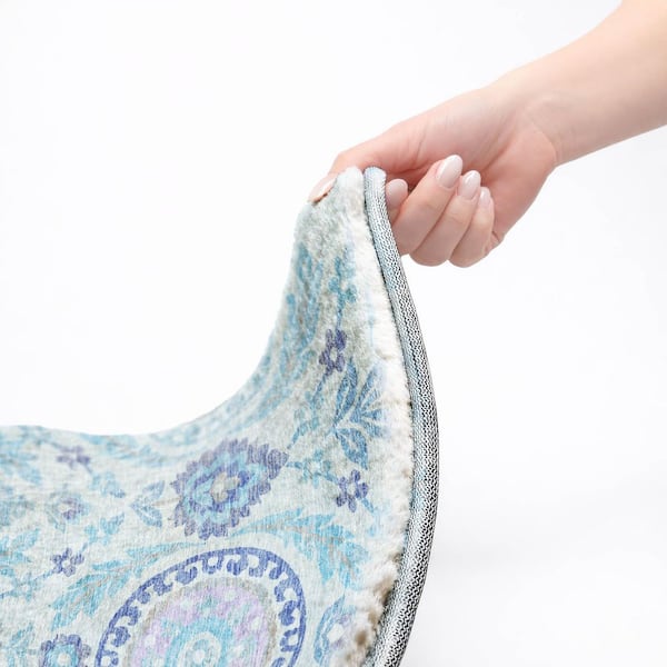 Dream Shag Premium Machine Washable Abstract ADS751 Sky 10 ft. x 14 ft. Area Rug