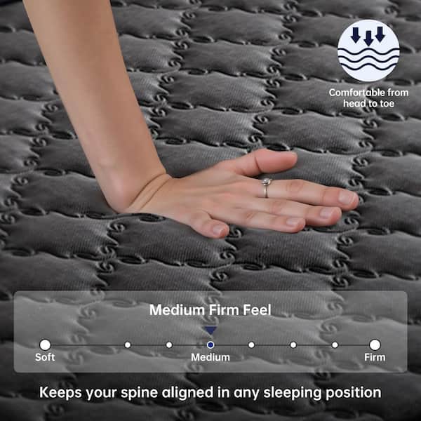 FlowEssence Queen Medium Firm Hybrid Memory Foam and Innerspring 12 in. Bed-in-a-Box Mattress