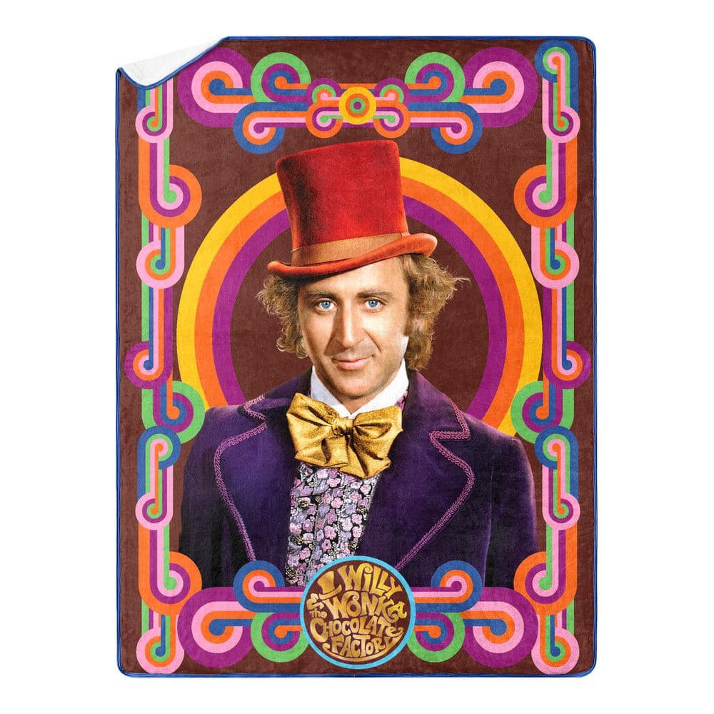 THE NORTHWEST GROUP Willy Wonka Mov - Work of Wonka Oversized Silk Touch Sherpa Throw Blanket