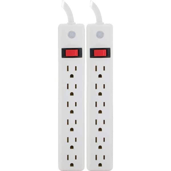 GE 6-Outlet Power Strip (2-Pack)
