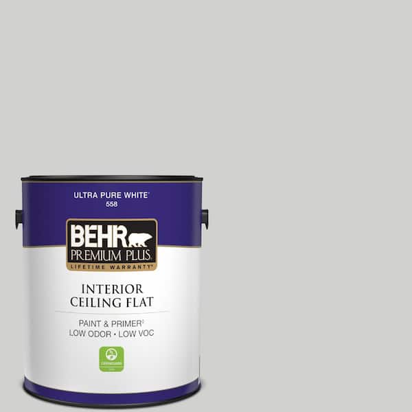 1 gal. #N520-1 White Metal Ceiling Flat Interior Paint